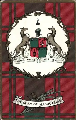 Wappen Ak Schottland, The Clan of Macquarrie, Tartan