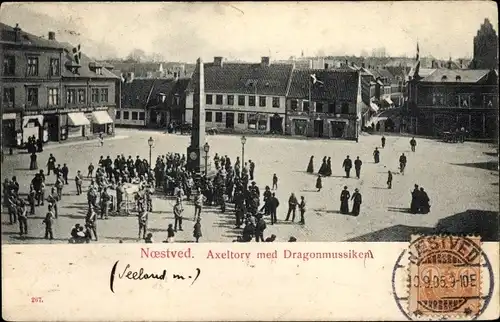 Ak Næstved Sjælland Seeland Dänemark, Axeltorv med Dragonmussiken