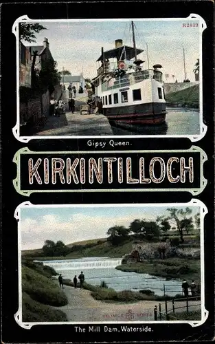 Ak Kirkintilloch Schottland, Gipsy Queen, The Mill Dam