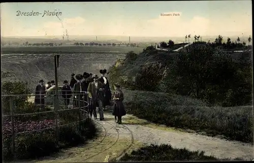 Ak Dresden Plauen, Blick auf den Ort, Park