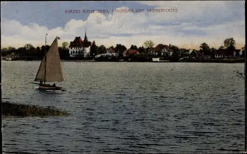 Ak Rheinsberg in der Mark, Panorama vom Grienericksee