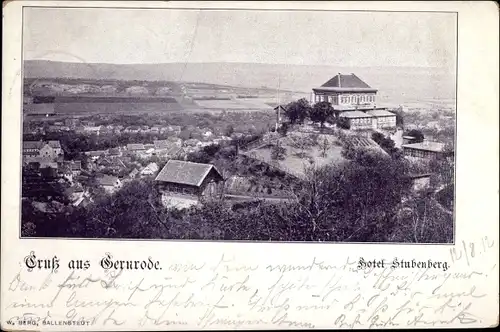 Ak Gernrode Quedlinburg im Harz, Hotel Stubenberg