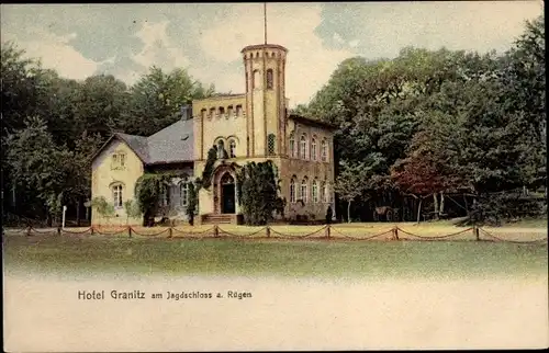 Ak Seebad Binz auf Rügen, Blick auf das Hotel Granitz am Jagdschloss
