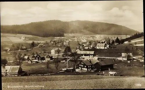 Ak Brunndöbra Klingenthal im Vogtland Sachsen, Grundsiedlung