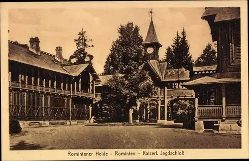 Ak Krasnolessje Rominten Ostpreußen, Kaiserliches Jagdschloss in der Romintener Heide