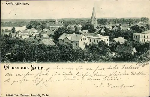 Ak Eutin in Ostholstein, Totalansicht der Ortschaft