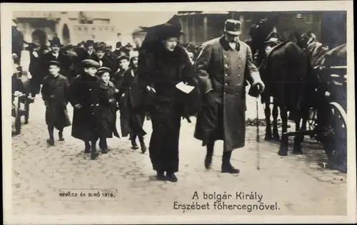 Foto Ak Budapest Ungarn, König Ferdinand I. von Bulgarien mit Erzherzogin Elisabeth