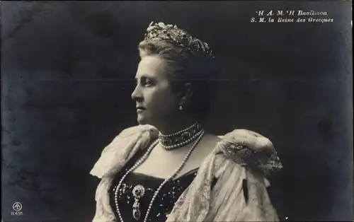 Ak Olga Konstantinowna Romanowa, Königin von Griechenland, Portrait