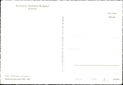 Ak Annaberg Buchholz im Erzgebirge, Panorama OT Buchholz
