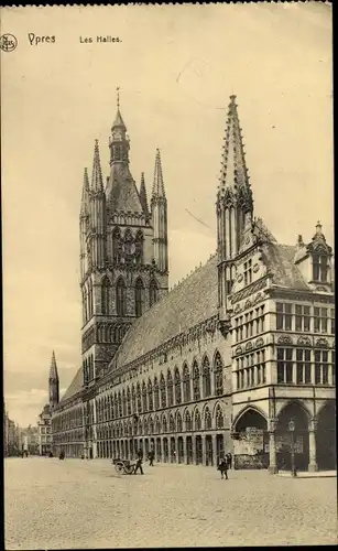 Ak Ypres Ypern Flandern, Les Halles