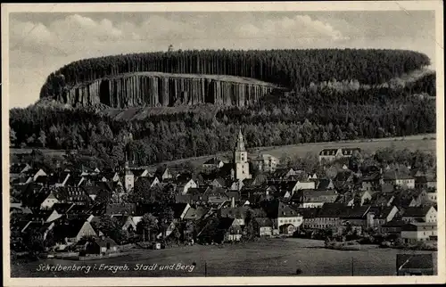 Ak Scheibenberg Erzgebirge, Ortsansicht