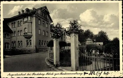 Ak Liegau Augustusbad Radeberg, Badeverwaltung