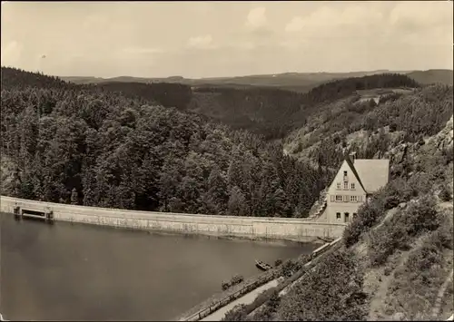 Ak Sosa Eibenstock im Erzgebirge, Talsperre des Friedens