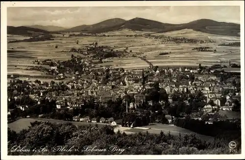 Ak Löbau Sachsen, Panorama vom Löbauer Berg