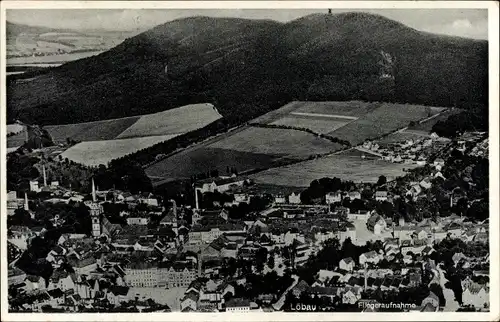 Ak Löbau Sachsen, Panorama, Fliegeraufnahme