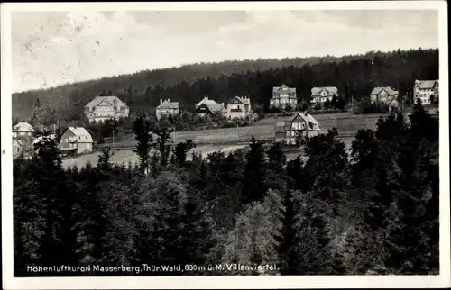 Ak Masserberg in Thüringen, Villenviertel, Panorama