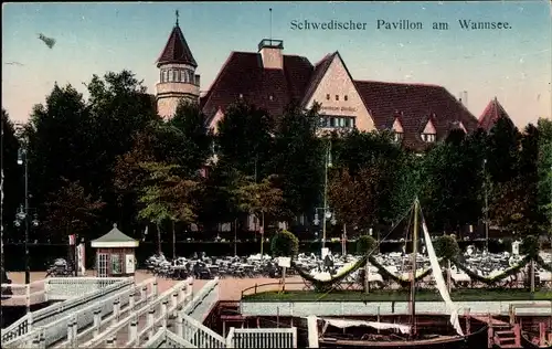 Ak Berlin Zehlendorf Wannsee, Schwedischer Pavillon