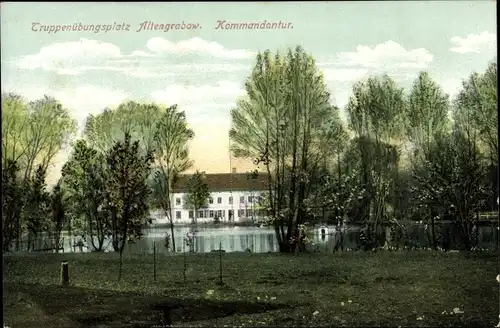 Ak Altengrabow Möckern in Sachsen Anhalt, Truppenübungsplatz, Kommandantur