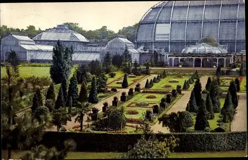 Ak Berlin Zehlendorf Dahlem, Königl. Botanischer Garten, Italienischer Garten mit Schauhäusern