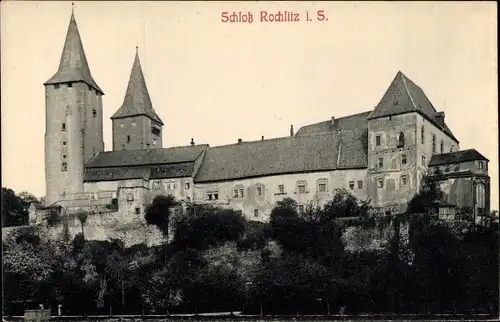 Ak Rochlitz an der Mulde, Blick auf das Schloß 