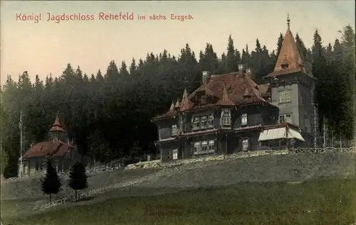 Ak Rehefeld Zaunhaus Altenberg im Erzgebirge, Königliches Jagdschloss