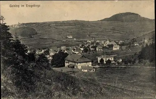 Ak Geising Altenberg im Erzgebirge, Panorama vom Ort