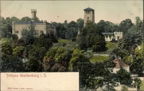 Ak Waldenburg in Sachsen, Schloss