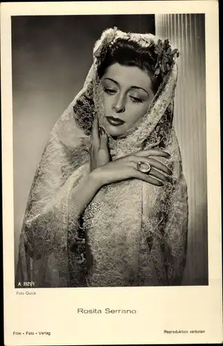 Ak Schauspielerin Rosita Serrano, Portrait