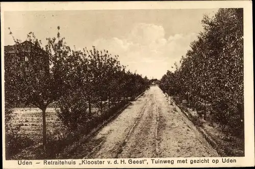 Ak Uden Nordbrabant, Retraitehuis Klooster v. d. H. Geest, Tuinweg