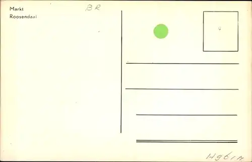 Ak Roosendaal Nordbrabant Niederlande, Markt