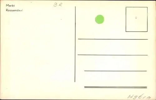 Ak Roosendaal Nordbrabant Niederlande, Markt