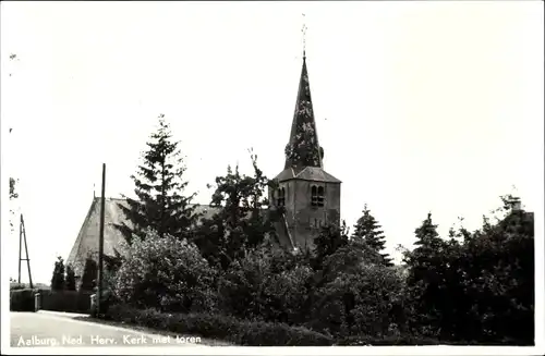 Ak Aalburg Nordbrabant, Ned. Herv. Kerk met toren