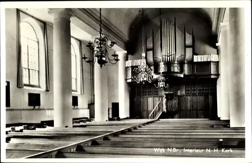 Ak Wijk en Aalburg Nordbrabant, Interieur N. H. Kerk