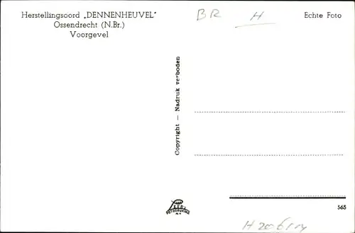 Ak Ossendrecht Woensdrecht Nordbrabant Niederlande, Herstellingsoord Dennenheuvel