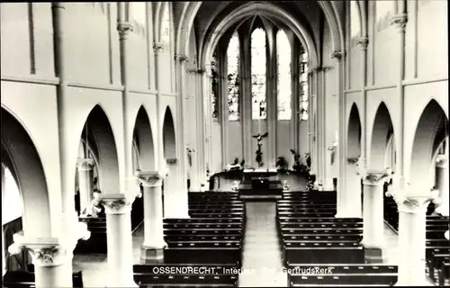 Ak Ossendrecht Woensdrecht Nordbrabant Niederlande, Interieur Sint Gertrudskerk