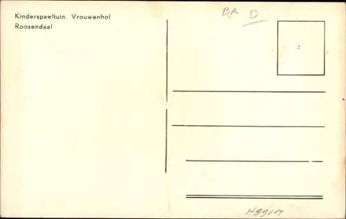 Ak Roosendaal Nordbrabant Niederlande, Kinderspielplatz, Vrouwenhof