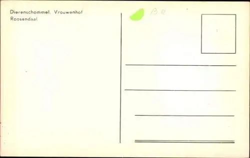 Ak Roosendaal Nordbrabant Niederlande, Dierenschommel, Vrouwenhof