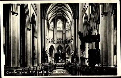 Ak Oirschot Nordbrabant, Interieur R. K. Kerk, Petrus Banden