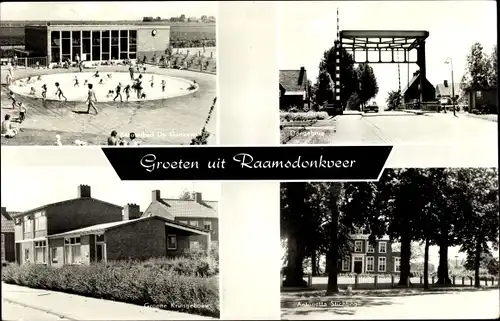 Ak Raamsdonksveer Nordbrabant, Zwembad De Ganzewiel, Dongebrug, Antonetta Stichting