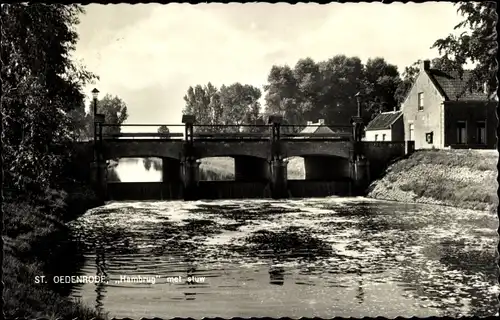 Ak Sint Oedenrode Nordbrabant Niederlande, Hambrug met stuw