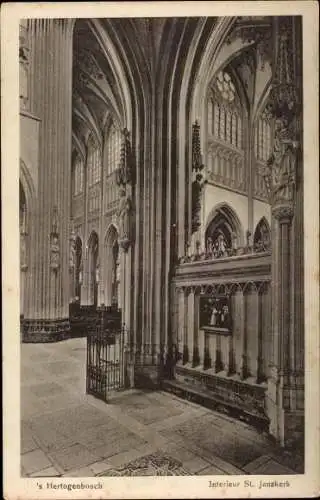 Ak 's Hertogenbosch Den Bosch Nordbrabant Niederlande, Basiliek St. Jan, Interieur