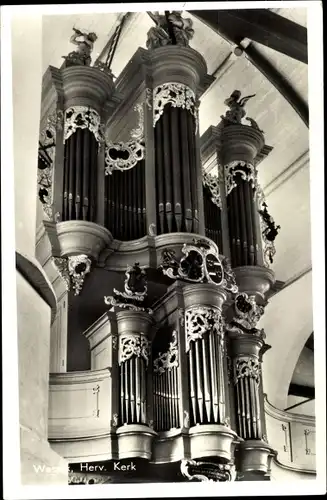 Ak Waspik Nordbrabant Niederlande, Herv. Kerk, Orgel