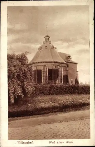 Ak Willemstad Nordbrabant Niederlande, Ned. Herv. Kerk