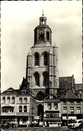 Ak Bergen op Zoom Nordbrabant Niederlande, Markt, St. Gertrudiskerk