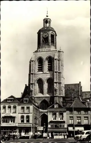 Ak Bergen op Zoom Nordbrabant Niederlande, Markt, St. Gertrudiskerk