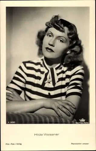 Ak Schauspielerin Hilde Weissner, Portrait