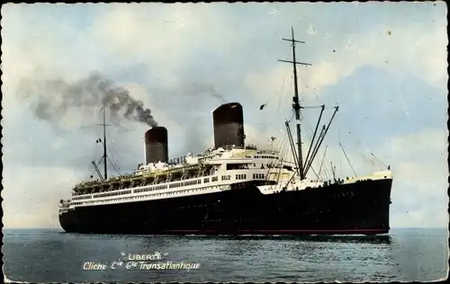 Ak Paquebot Liberté, CGT, French Line