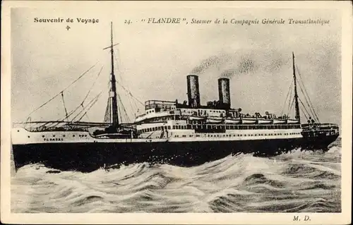 Ak Paquebot Flandre, CGT French Line