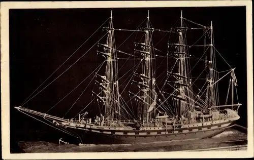 Ak La Marie Elysabeth, bateaux minitaures, Guillaume Hellequin de Pontrieux, Segelschiff, Modell