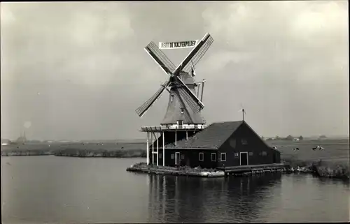 Foto Ak Nordholland Niederlande, Windmühle, Werbebanner